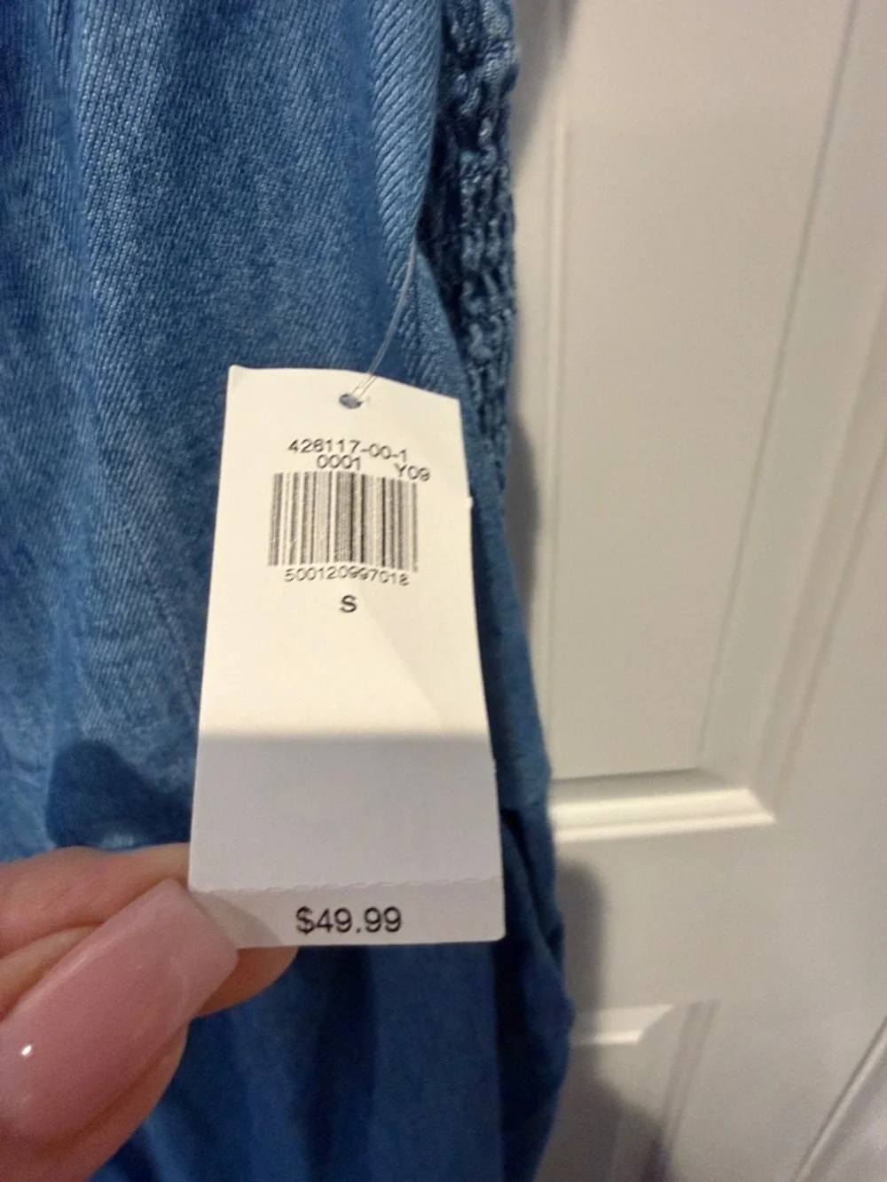 Old Navy Light Blue Denim Jumpsuit - Picture 2 of 5